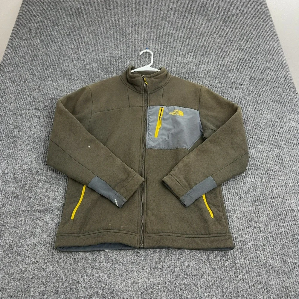 The‎ North Face Jacket Mens M Olive Green Polyester Full Zip Fleece Gorpcore